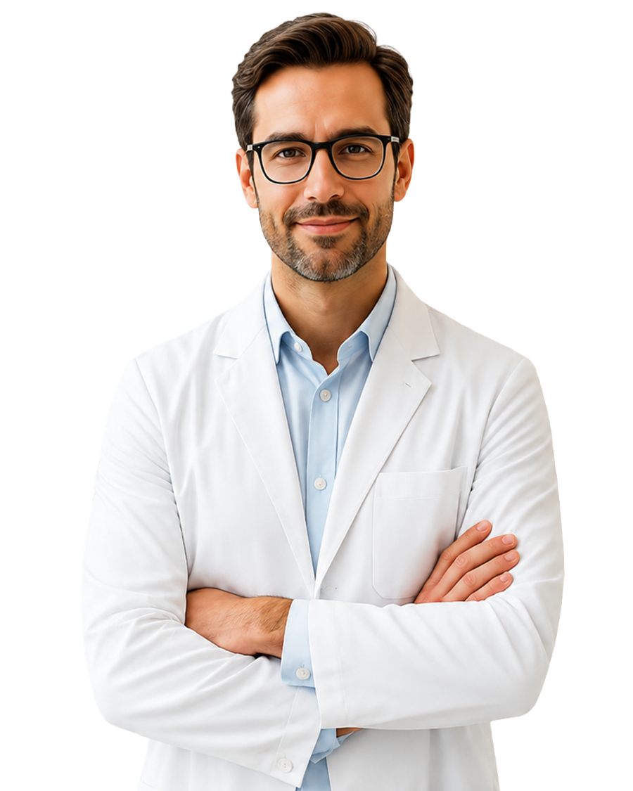 Smiling medical professional in premium clinic